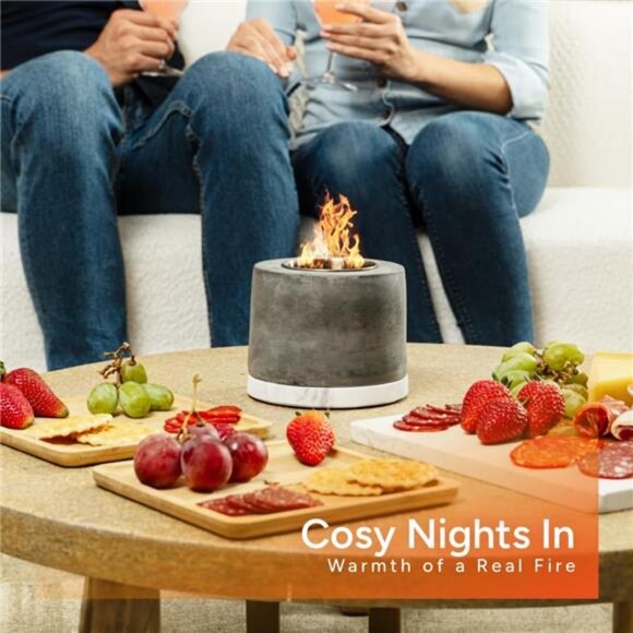 Tabletop Fire Pit Smores Kit - Ethanol Fire Pit, Fire Bowl, Table Top Fire Pit - Picture 2 of 4